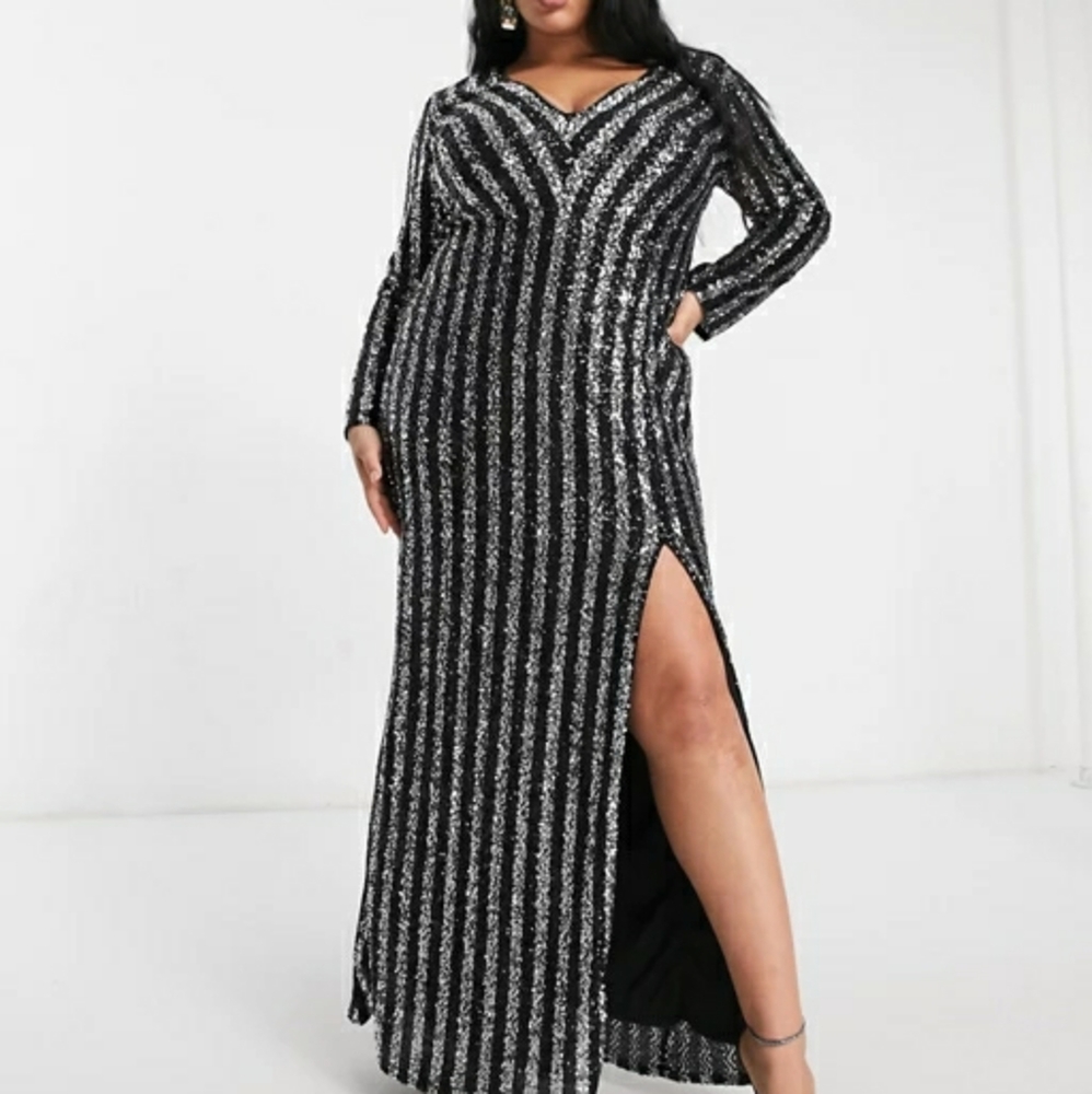 Sequins Stripe Dress